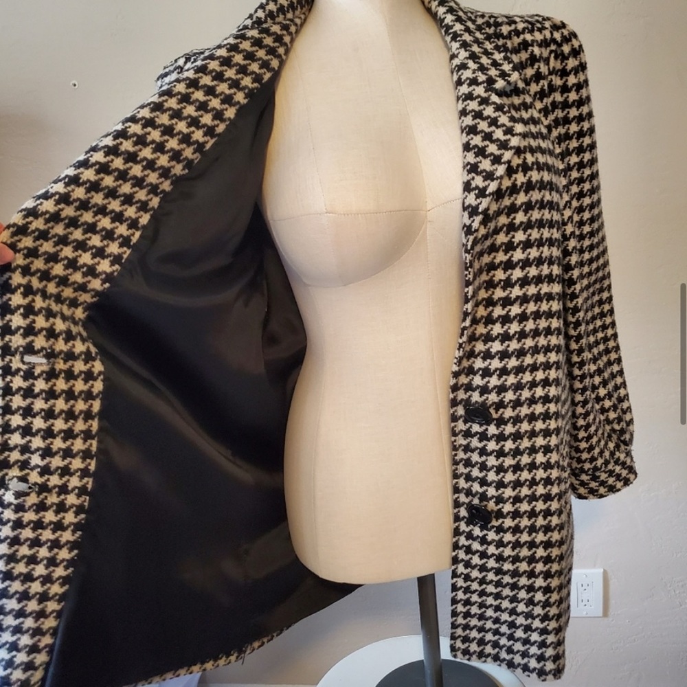 Karizma East LTD Vintage Houndstooth Coat Size 16 - Picture 7 of 13